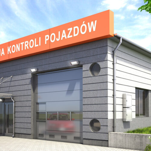 Projekt Stacja Kontroli Pojazdów z myjnią samoobsługową na trzy stanowiska w Łodzi