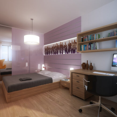 Projekt wnętrza apartamentu na osiedlu mieszkaniowym w Warszawie